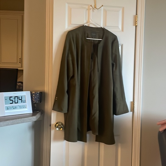 Olive Suede jacket by The Limited, Size 20W - Picture 2 of 7